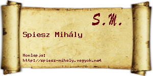 Spiesz Mihály névjegykártya